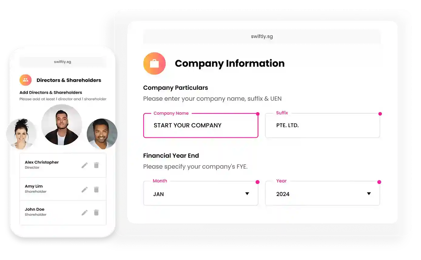 Corporate Company Information Page Desktop